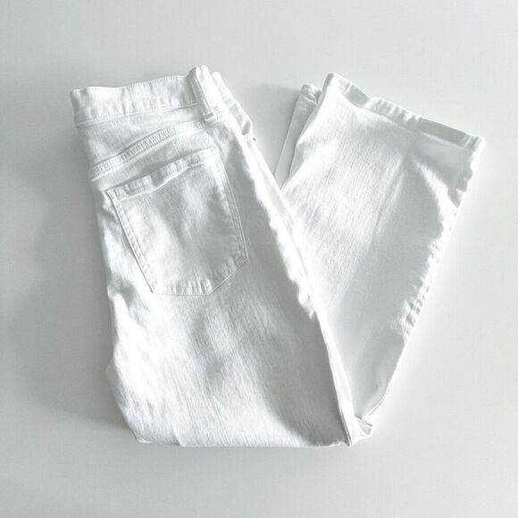 Banana Republic Womens Denim Cropped Bootcut Jeans White Size 8 - Picture 1 of 12